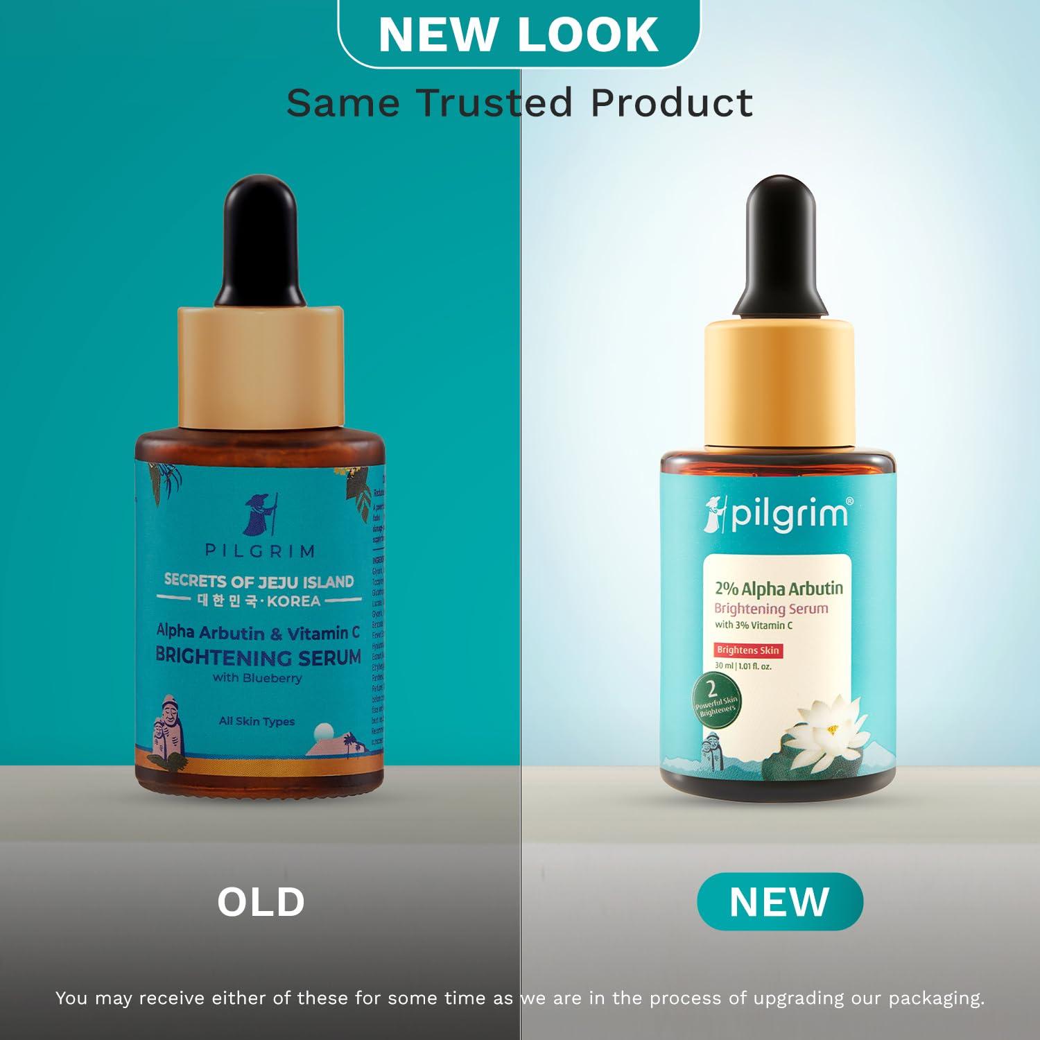 Pilgrim Pilgrim Korean Vitamin C Face Serum | with 2% Alpha Arbutin & Blueberry | Anti Aging Facial Serum | Reduce Dark Spots | Improves Skin Tone & Texture | 1.01 Fl Oz/30ml