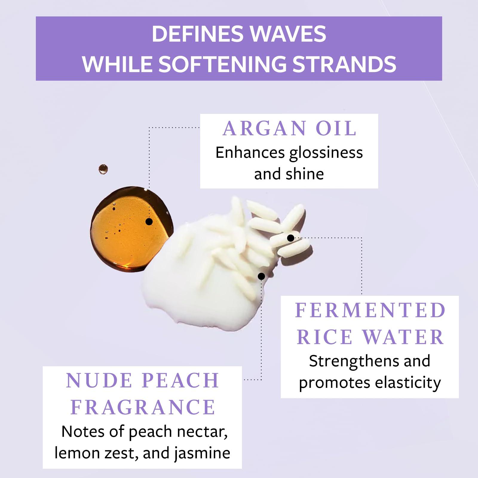 FUNCTION OF BEAUTY Function of Beauty Wavy Hair Shampoo & Conditioner, 22 oz Each - With Fermented Rice Water to Strengthen & Argan Oil to Enhance Glossiness & Natural Shine, Sulfate-Free, Customizable Haircare