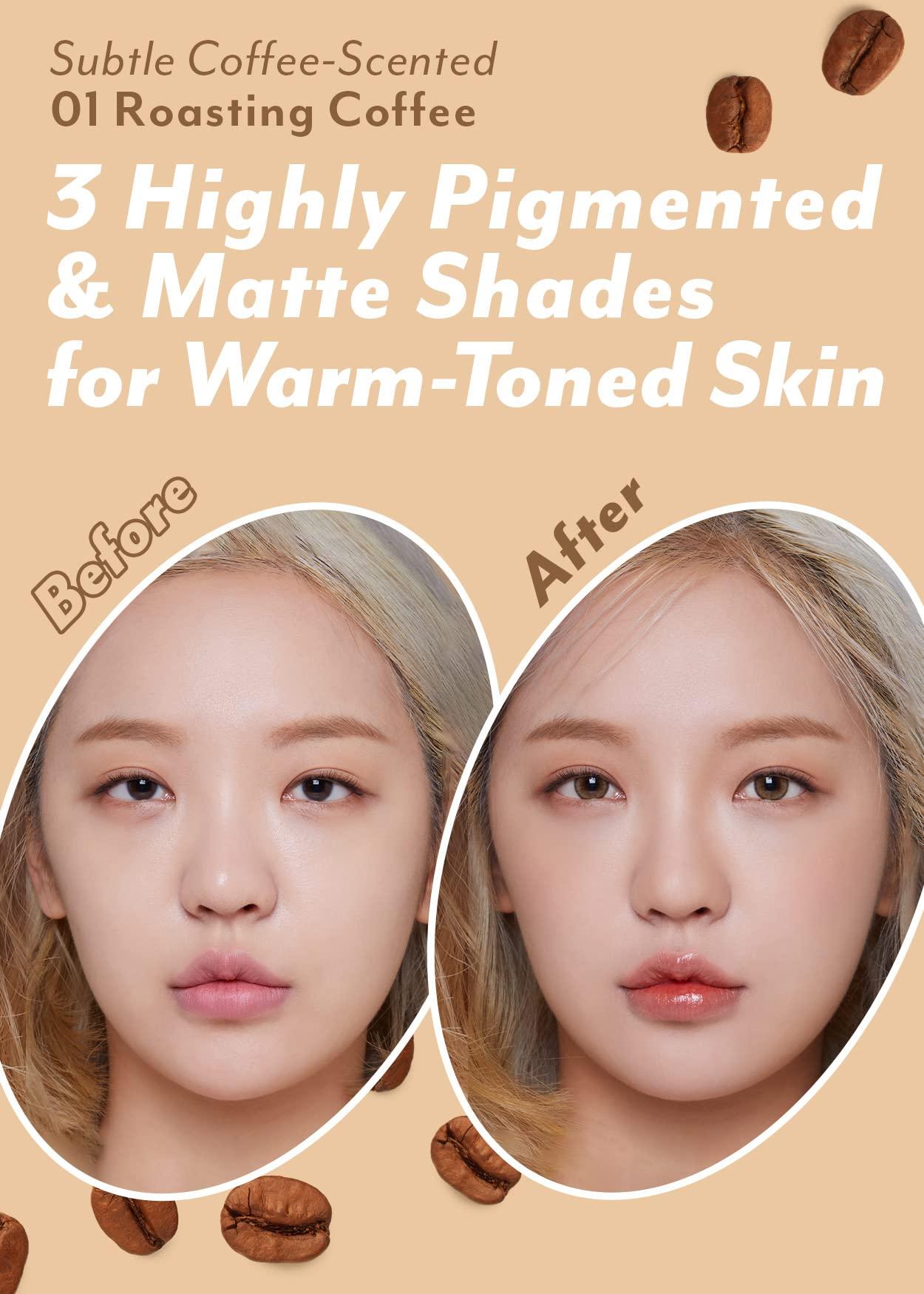 I\'M MEME I\'M MEME Eyeshadow Stick - I\'m Stick Shadow Shimmer 005 Taupe Trinket, 0.03 Oz + Palette - Afternoon Tea Contour Roasting Coffee, 0.4 Oz Bundle