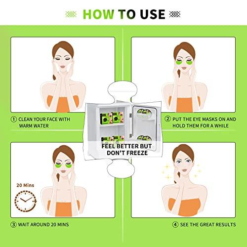 Treondexir Under Eye Patches, Eye Masks 70PCS, Eye Patches for Puffy Eyes, Under Eye Mask Dark Circles and Puffiness w/Collagen, Green Tea, Aloe Vera for Puffy Eyes Treatment, Eye Bags Treatment for Women Men