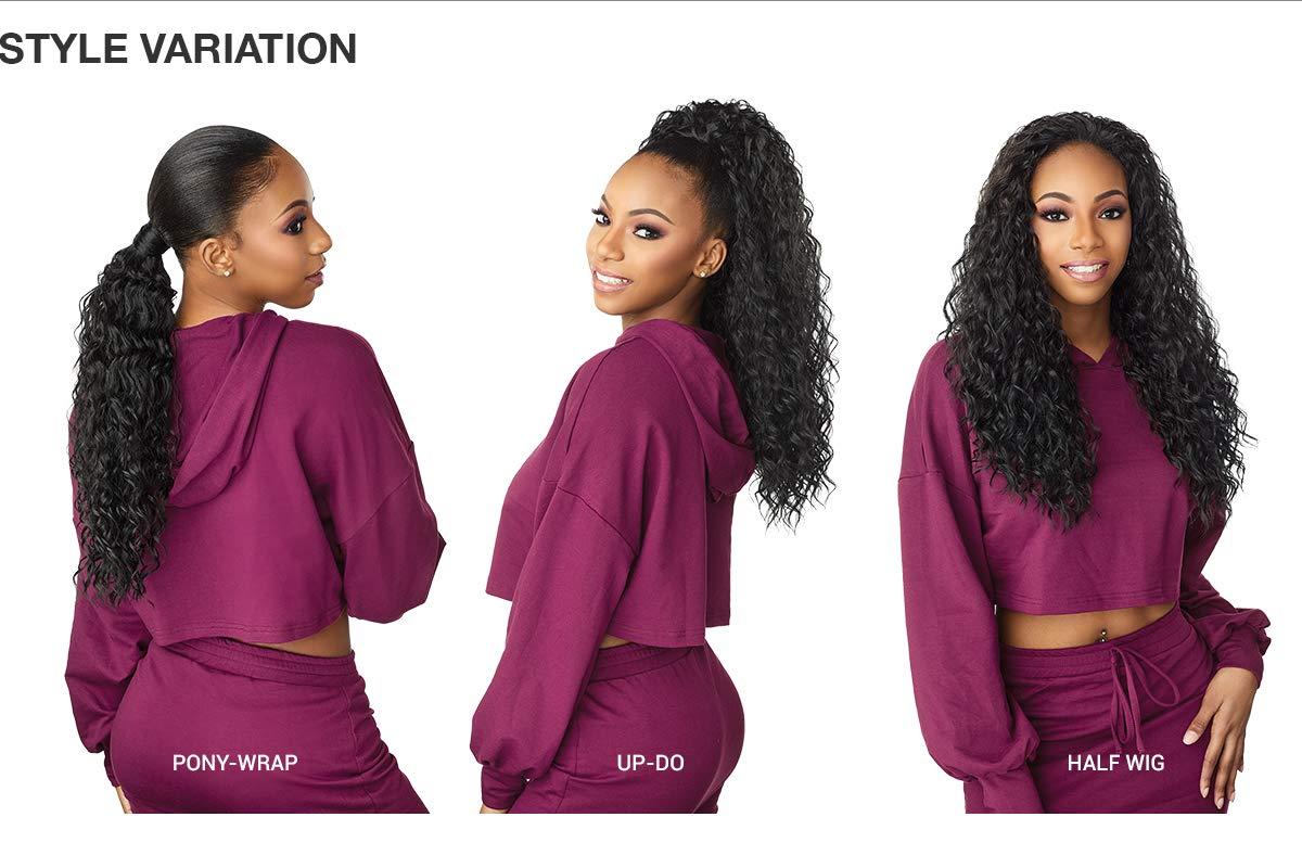 Sensationnel Sensationnel Instant updown halfwig pony - IUD 2 4 style in 1 half wig and pony drawstring (T2/613)