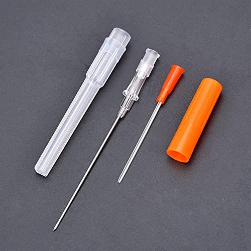 JIESIBAO JIESIBAO 14G Piercing Needles, 14G Catheter Piercing Needls Stainless Steel Sterile Disposable Piercing Needles for Belly Button Nipple Industrial Ear Piercing