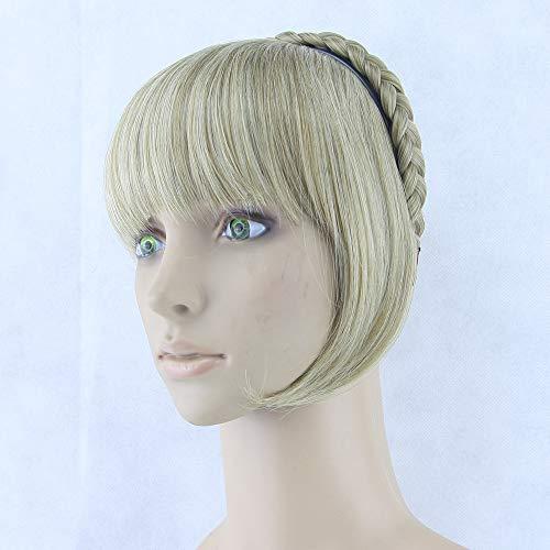 Aonmg Aonmg 8 Colors Synthetic Hair Fringe Black Blonde HAir fake bangs With Braided Hair Clip Hairpieces Accessories 4/27HL 6inches