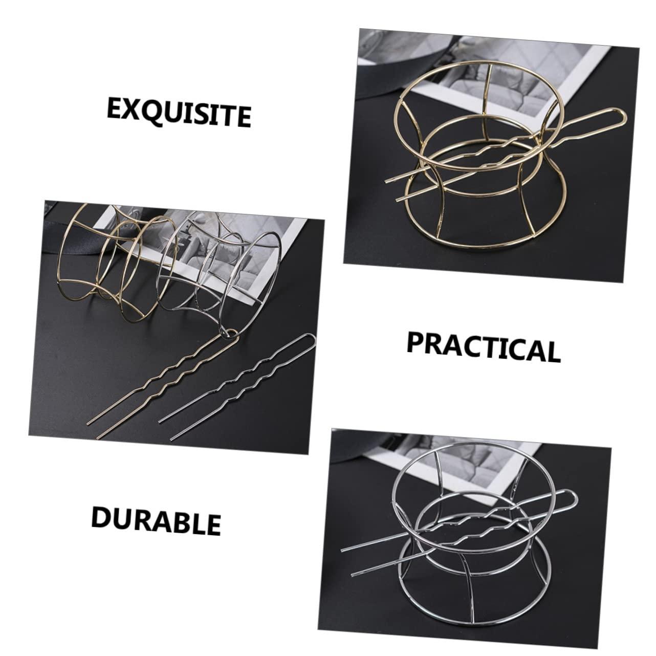 Baluue Baluue Vintage Hair Clips Gold Hair Cuffs Bun Cuff Pin for Women Hair Bun Cage for Hair