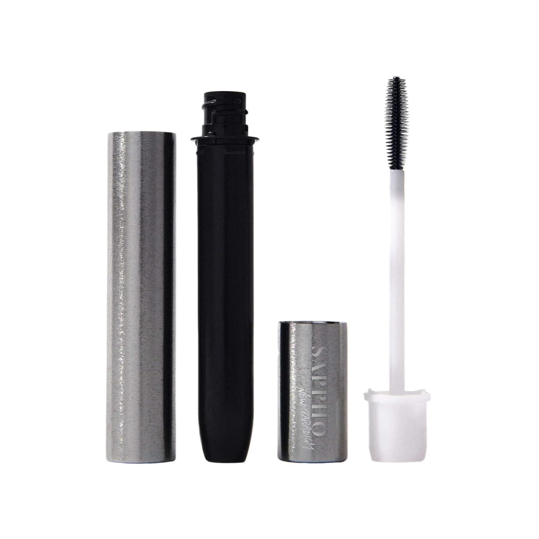 Sappho Organics SAPPHO New Paradigm - Maximum Intensity Refillable Mascara | Clean, Vegan, Cruelty-Free Makeup (Black, 3 fl oz | 8 ml)