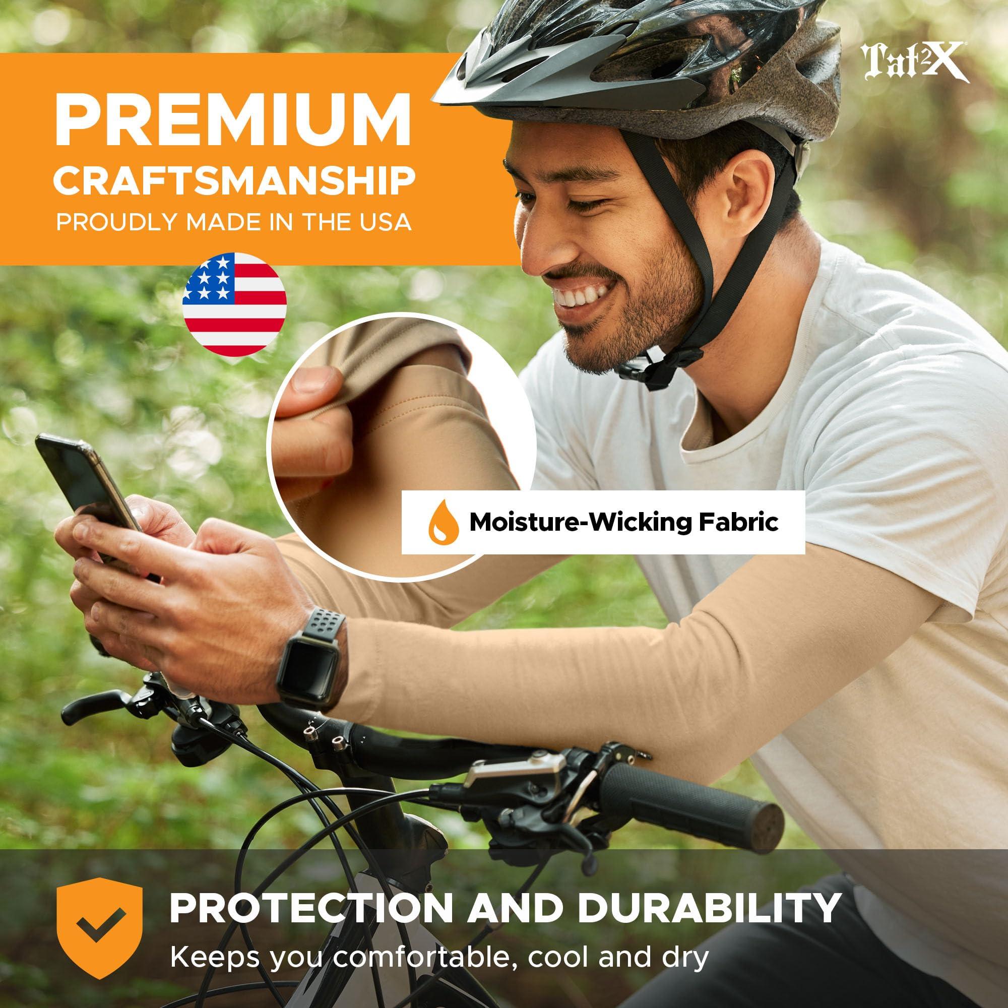 Tat2X Tat2X Tattoo Cover Up Sleeve - Full Arm Sleeves Cover Tattoos at Work - Keep Tattoos Looking Fresh - Breathable Stay-Dry Fabric - Blocks 97% of UV Rays - Made in USA - Royal Blue - Extra Small/Small - 1 Sleeve