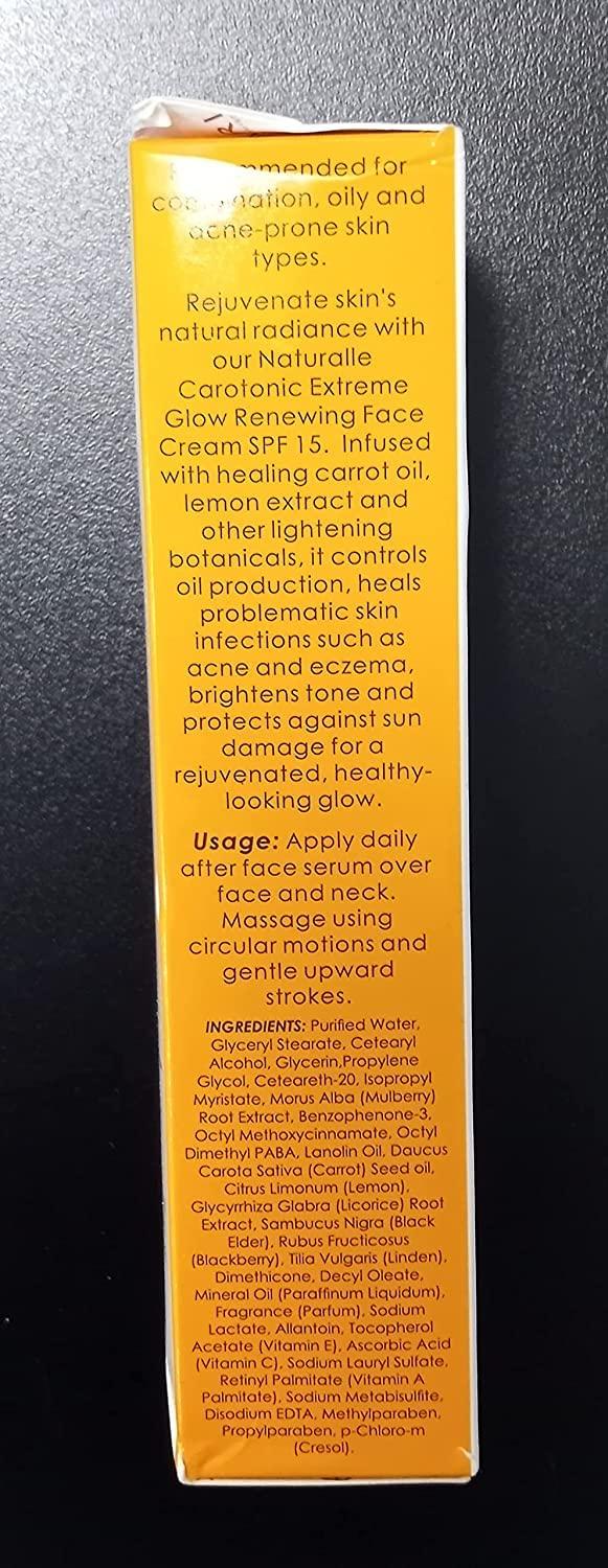MAKARI MAKARI Naturalle Carotonic Extreme Glow Renewing Face Cream SPF15 & Brightening Serum Set | Moisturizes, Brightens, & Rejuvenates Skin | Reduces Acne & Scars | Anti-Aging & Antioxidant Protection for