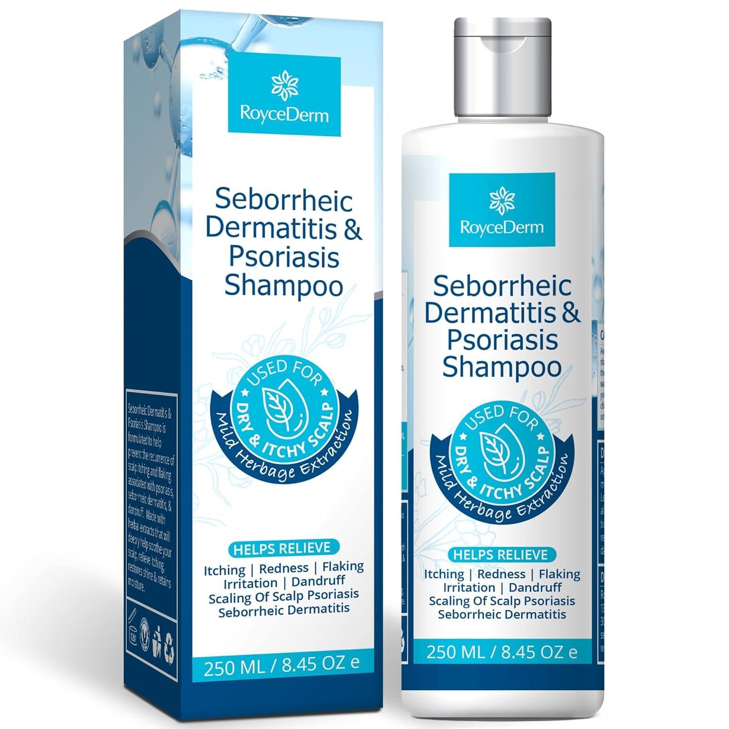 Roycederm Roycederm Psoriasis Shampoo, Seborrheic Dermatitis Shampoo, Folliculitis Shampoo, Dandruff Shampoo, Scalp Psoriasis & Seborrheic Dermatitis Treatment, Dry Itchy Scalp Treatment