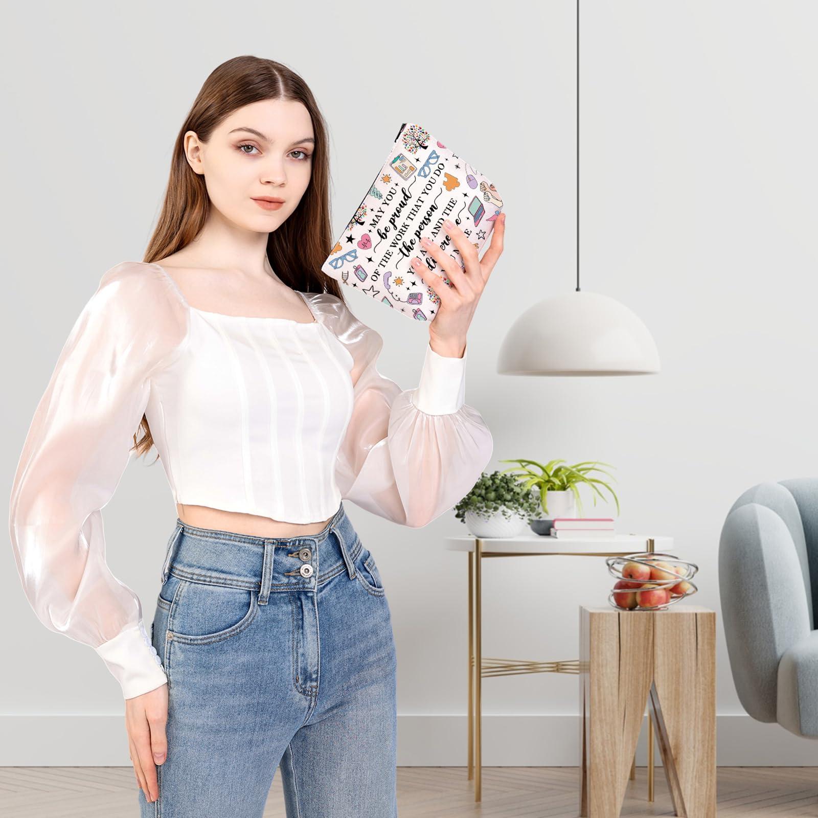 BDPWSS BDPWSS Social Worker Appreciation Gift Social Worker Makeup Bag MSW Graduation Gift May You Be Proud Of The Work You Do Gift (Be proud SW bag)