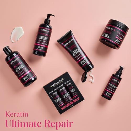 KERARGAN Kerargan - Ultra Repairing Keratin Shampoo & Conditioner Duo for Damaged and Stressed Hair - Strengthens, Smoothens & Protects - Sulfate-Free, Non-GMO, Silicone-Free - 2x16.9 Fl oz