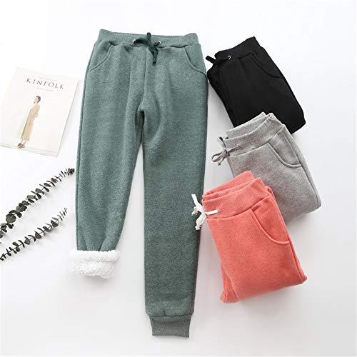 Generic2023 Women's Casual Warm Fleece Pants Stretch Fuzzy Sherpa Pants Winter Lamb Casual Cotton Pant (XX-Large,Light grey)