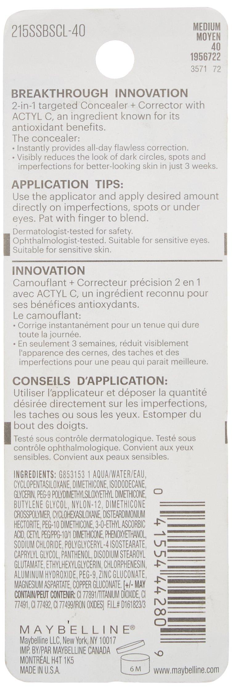 MAYBELLINE Maybelline New York Superstay Better Skin Concealer, Medium, 0.25 Fluid Ounce