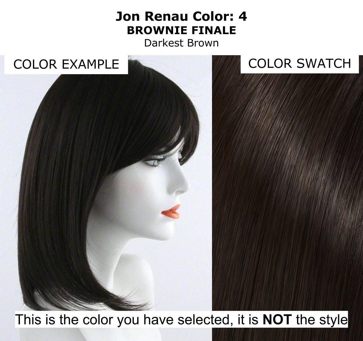 Jon Renau Maxwigs Scarlett Avg Cap Color 4 Brownie Finale - Jon Renau Wigs 11.25\" Shoulder Length Beach Waves Synthetic Smart Lace Front Women\'s Mid-Length Hand-Tied Open Cap Wavy Scalp Ventilation Pre-Styled