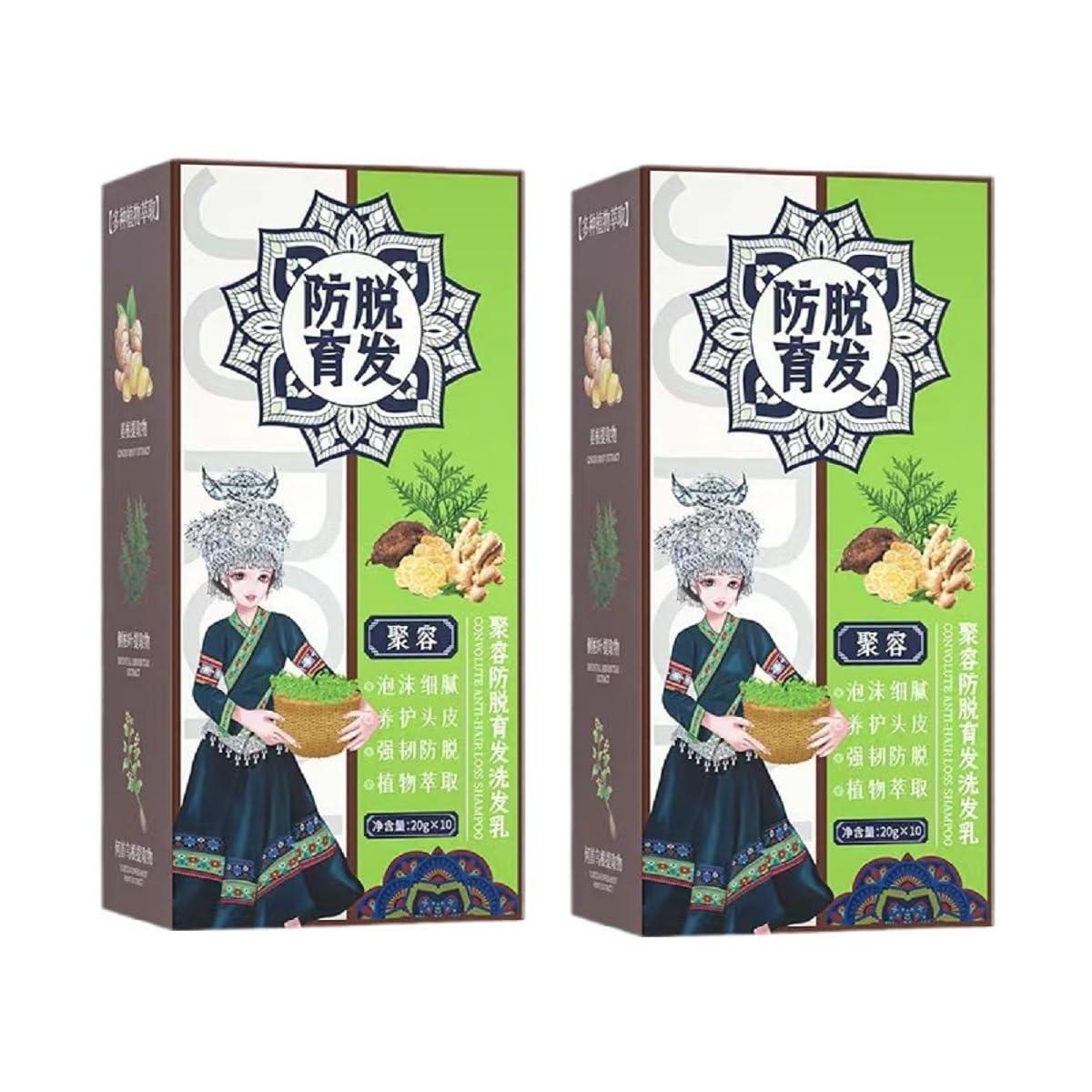 Ginaday 2 Box Ginger Plant Extract Shampoo for Hair Growth and Anti-Loss Control, Hair Growth Oil Care by Ginaday