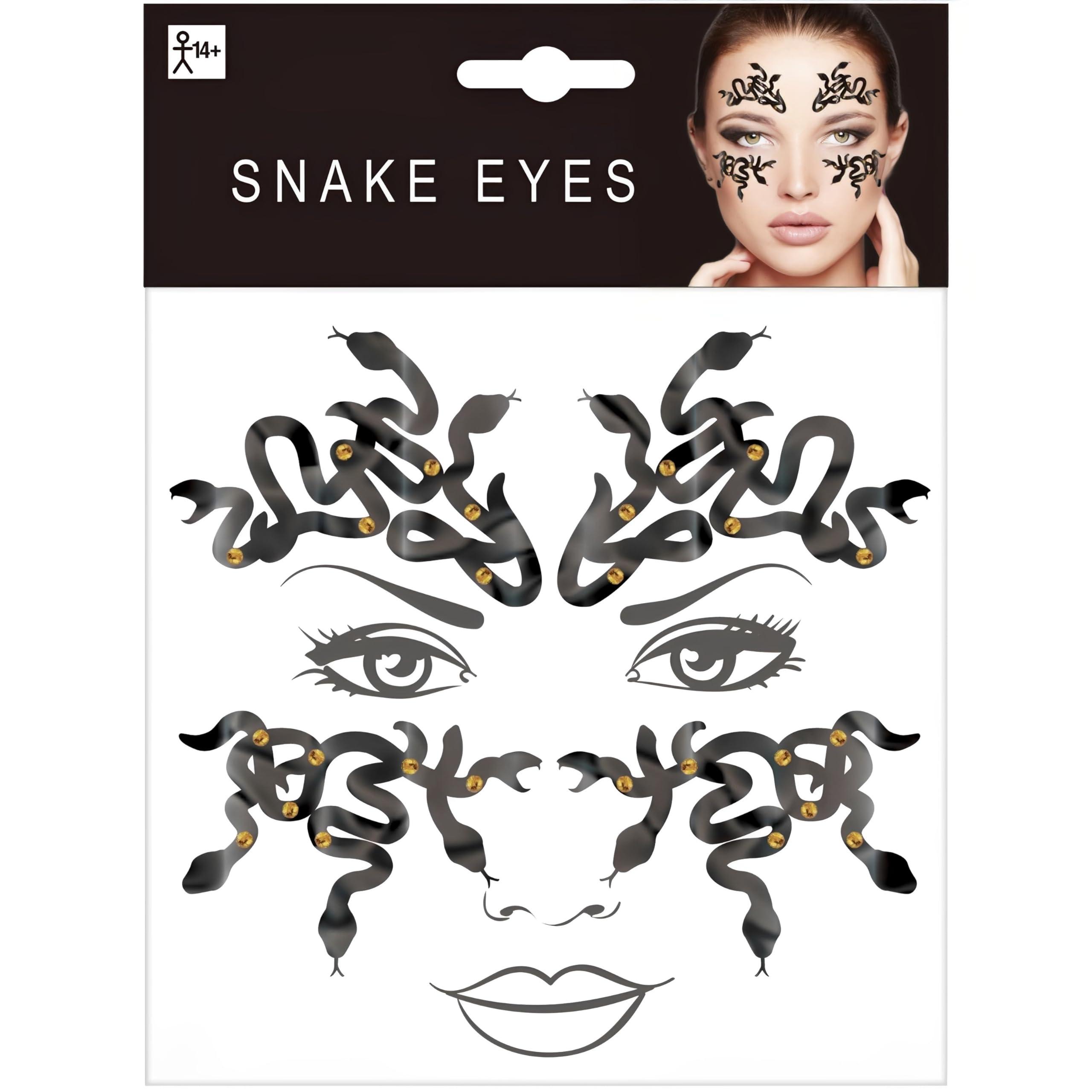 amscan Black Snake Eyes Costume Accessory - 1 Set - Stunning, Perfect for Cosplay, Parties, Halloween & More