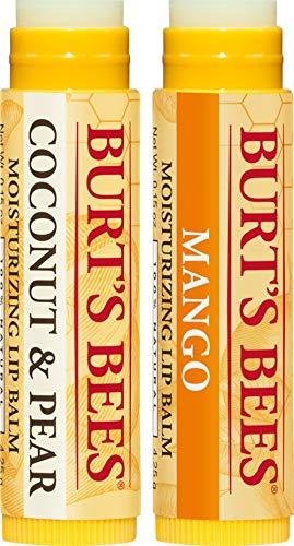Burt's Bees Burt's Bees 100% Natural Moisturizing Lip Balm, Coconut & Pear and Mango with Beeswax & Fruit Extracts - 2 Tubes, 2 Fl OZ