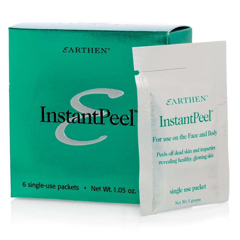 Earthen Skincare Earthen SkinCare InstantPeel Skin Remover Skin Exfoliant Safe for Sensitive Skin - 6 Packets/Box (1-Pack)