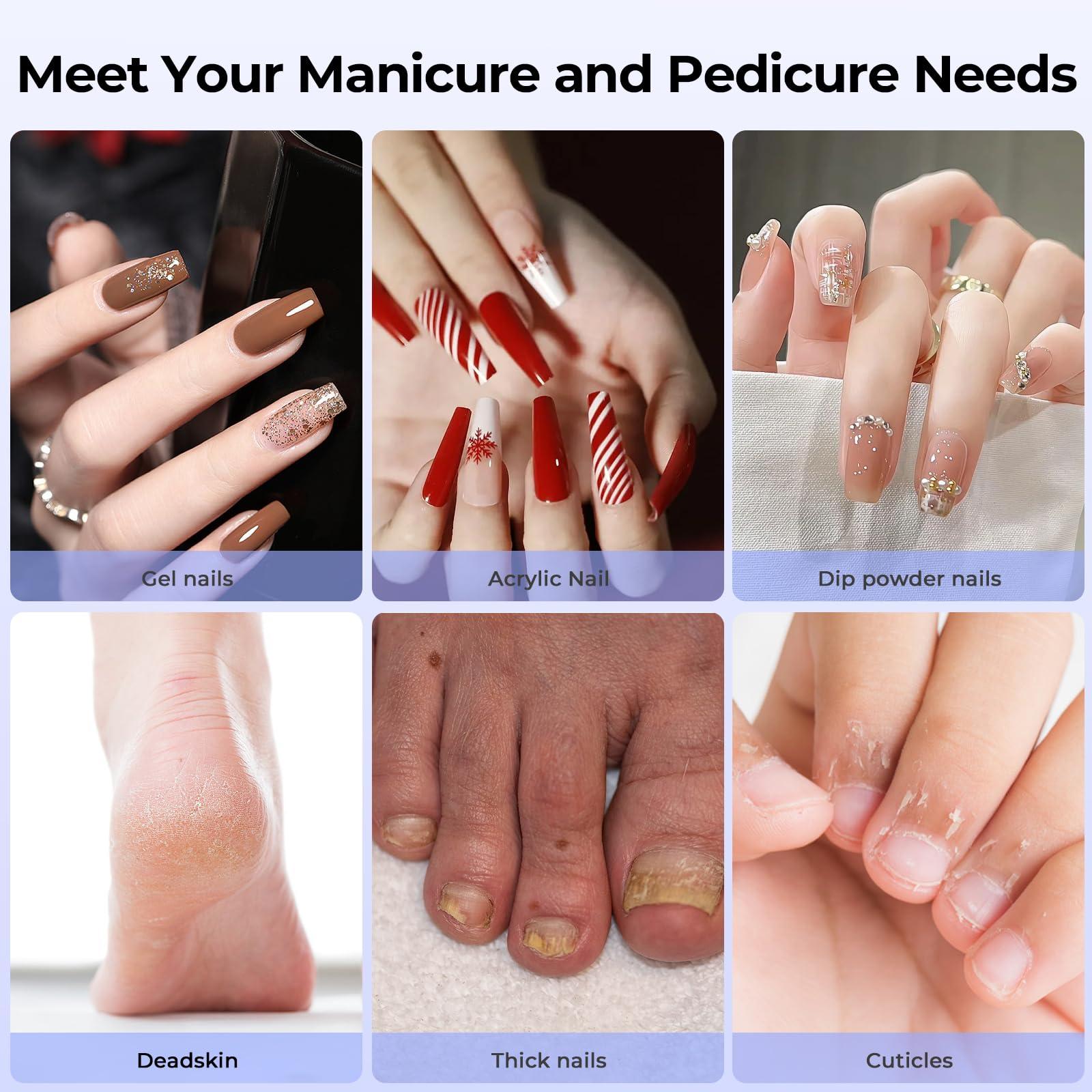 Lavinda Cordless Nail Drill, Lavinda Professional 35000RPM Electric Nail Drill Kit for Acrylic Gel Nails, Portable Rechargeable Nail File Set Efile Nail Drill Machine with Drill Bits Sanding Bands