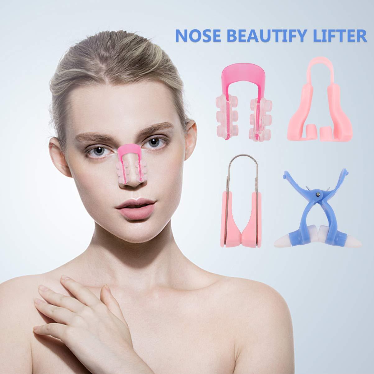 NOLITOY NOLITOY 4pcs Nose Slimmer Clip Nose Lifter and Shaper Nasal Bridge Nose up Clip Nose Higher Clip Nose Slimming Shaper Nose Lifter Shaper Nose Shaper Miss Big Nose Beauty Products