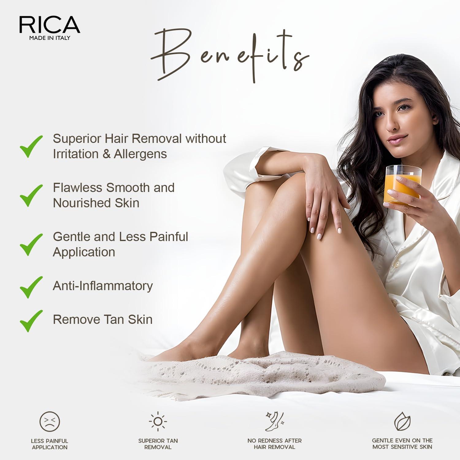 Rica RICA Brazilian Wax with Avocado Butter - Made in Italy - For Bikini & Face Wax (28.2 OZ)