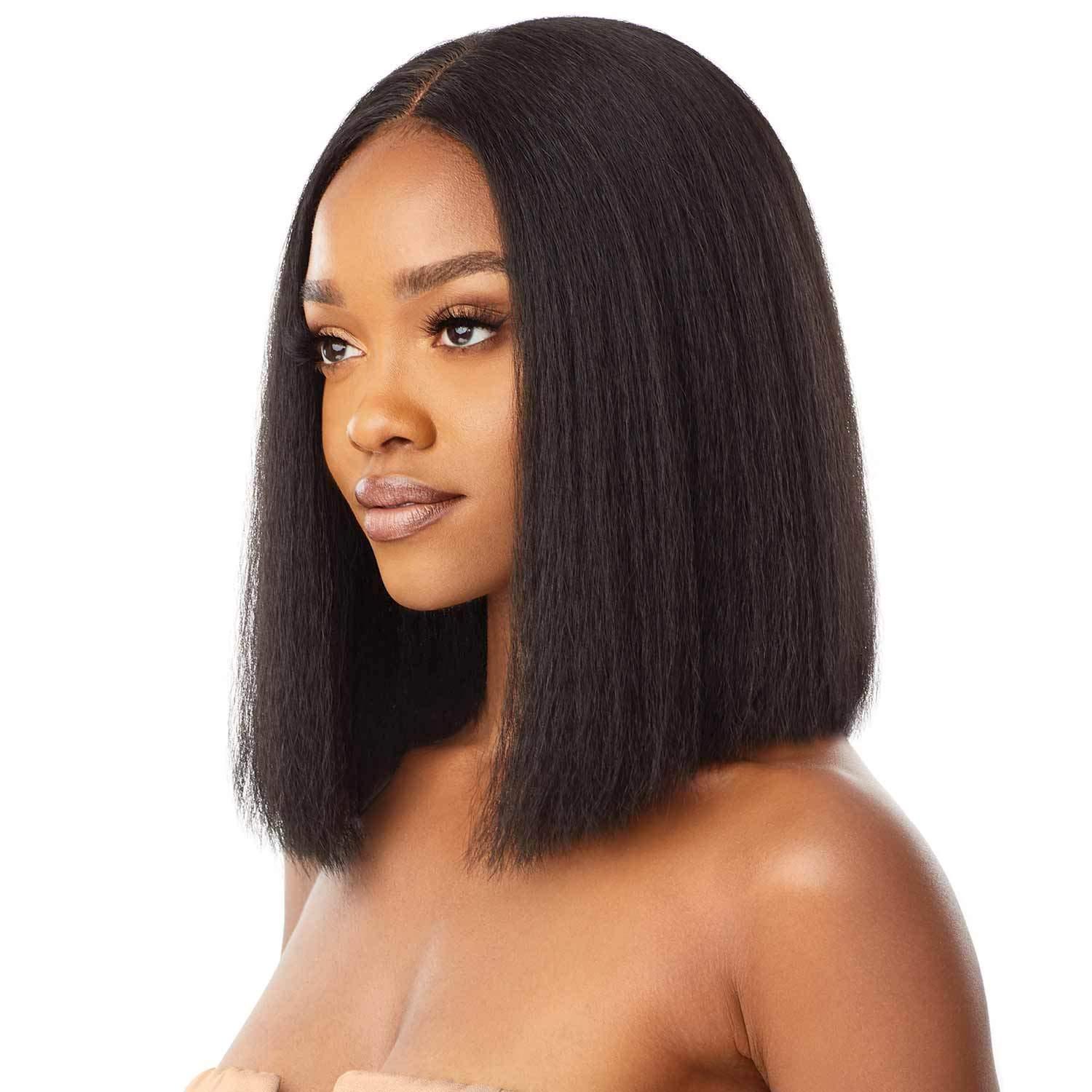 Outre Outre Synthetic Pre-Plucked HD Transparent Lace Front Wig- ANNIE BOB 12\" (DRFF4/GDNHN)