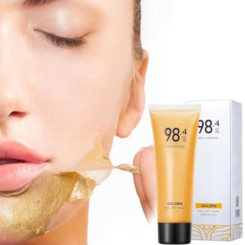 TIMLIFE TIMLIFE Gold Peel Off Mask, 24k Gold Face Mask, 24K Gold Peel Off Mask, Anti-Aging Gold Face Mask for Moisturizing Removes Blackheads