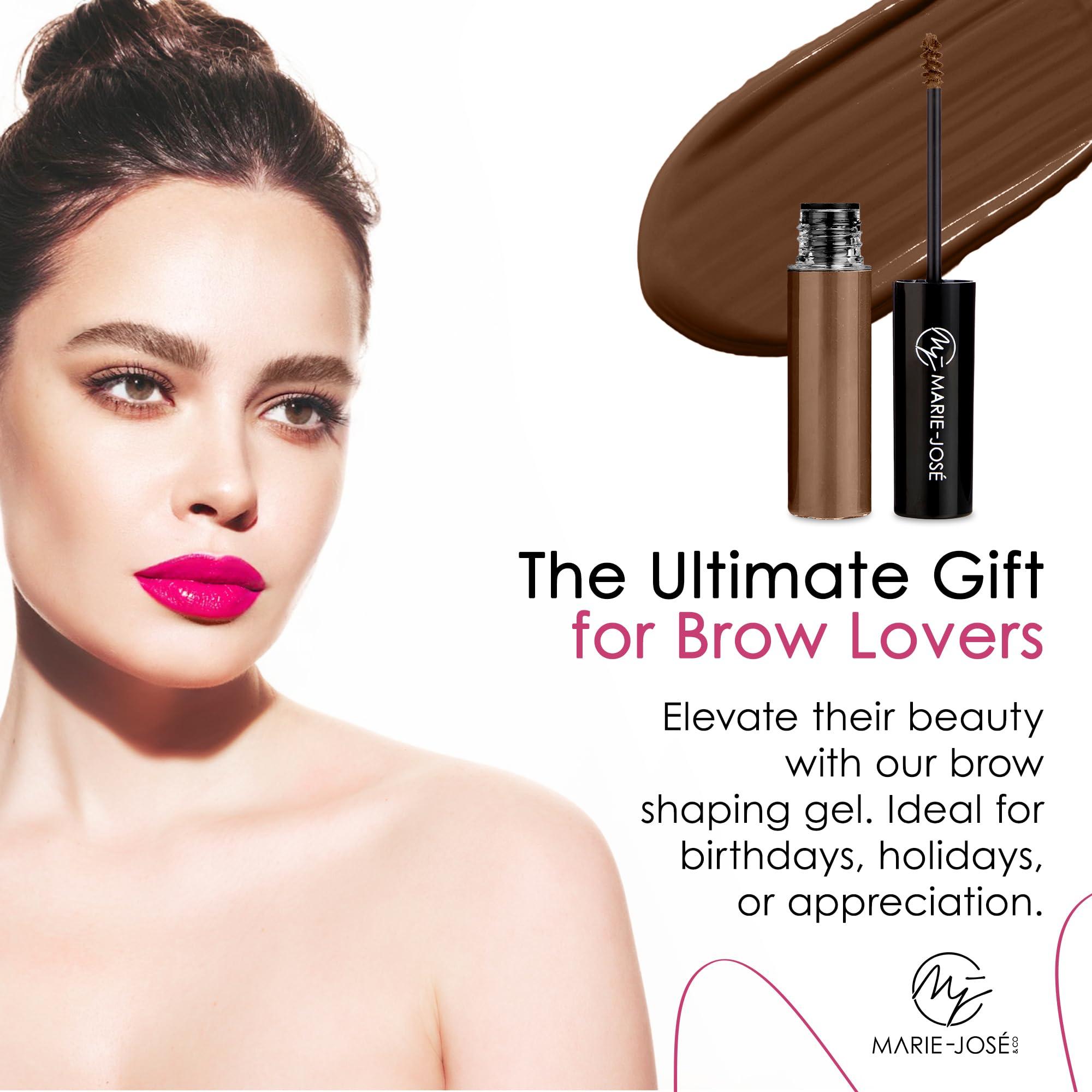 Marie-Jos & Co Fiber Eyebrow Gel, Waterproof & Smudge-Proof Eyebrow Tint Gel, Easy to Apply Tinted Brow Gel, Lightweight & Long-Lasting Brow Gel, Vegan Brow Tint Formula, 7 ml, Brunette - Marie-Jos & Co