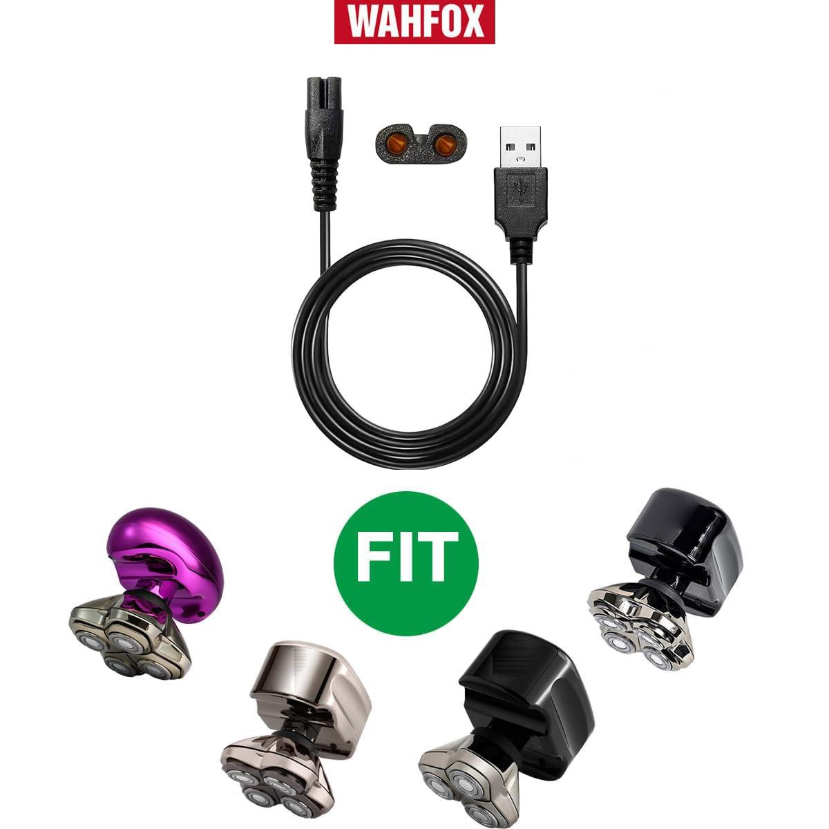 WAHFOX WAHFOX Universal Head Shaver Charger Cord USB Cable Compatible with Skull Shaver Pitbull and Mainstream Shaver Brands(USB Charger)