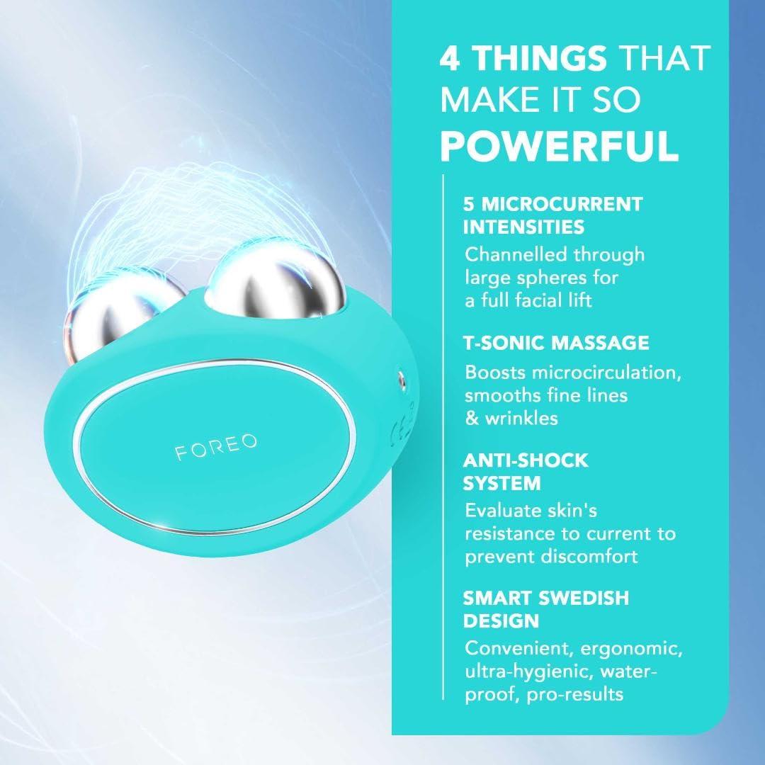 FOREO FOREO Bear Microcurrent Facial Device - Face Sculpting Tool - Instant Face Lift - Firm & Contour - Non-Invasive - Increases Absorption of Facial Skin Care Products - Mint