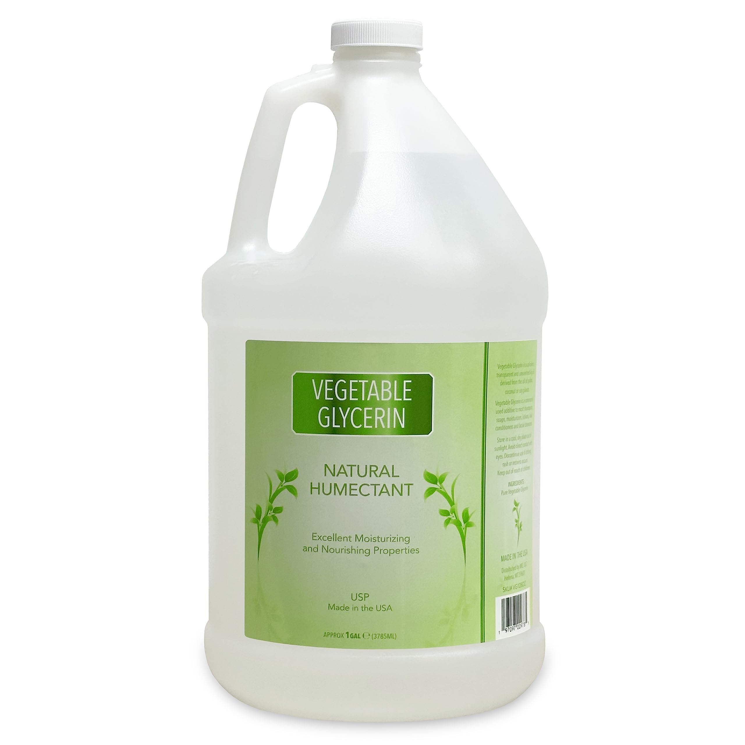Michael Enterprise LLC Vegetable Glycerin Distributed by ME LLC, 1 Gallon, USP Kosher Food Grade, 100% Vegetable Glycerin, Natural Humectant, Use in Soaps, Moisturizers, Face Cleaners and More!