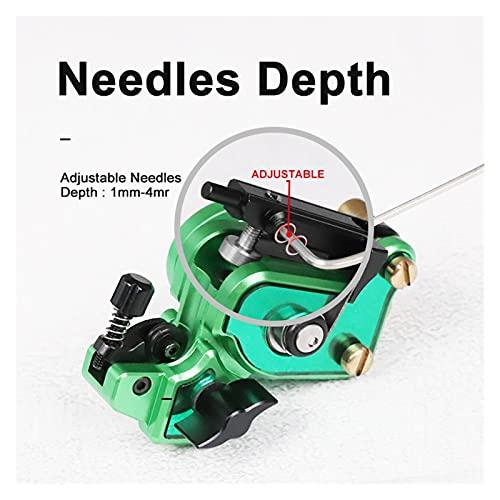 L-SHISM Tattoo Machine Kit Professional Rotary Tattoo Machine 4MM Stroke Custom Motor Powerful Machine Soft Hard Hit Adjuster Tattoo Gun Beginners and Tattoo Artists (Color : Green)