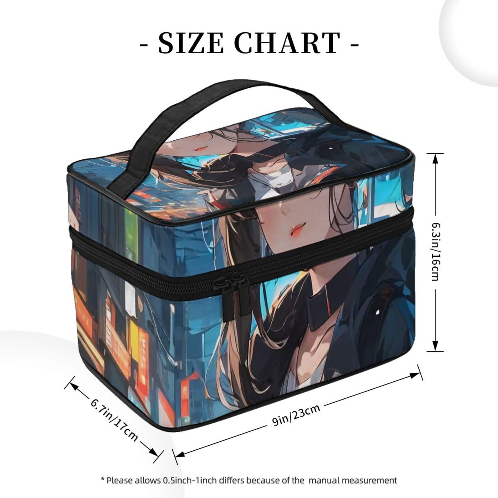 QASDFGHR QASDFGHR Small cool wallpapers Print Makeup Bag,Travel Cosmetic Bag with Zipper for Women Square Make Up Bags Organizer