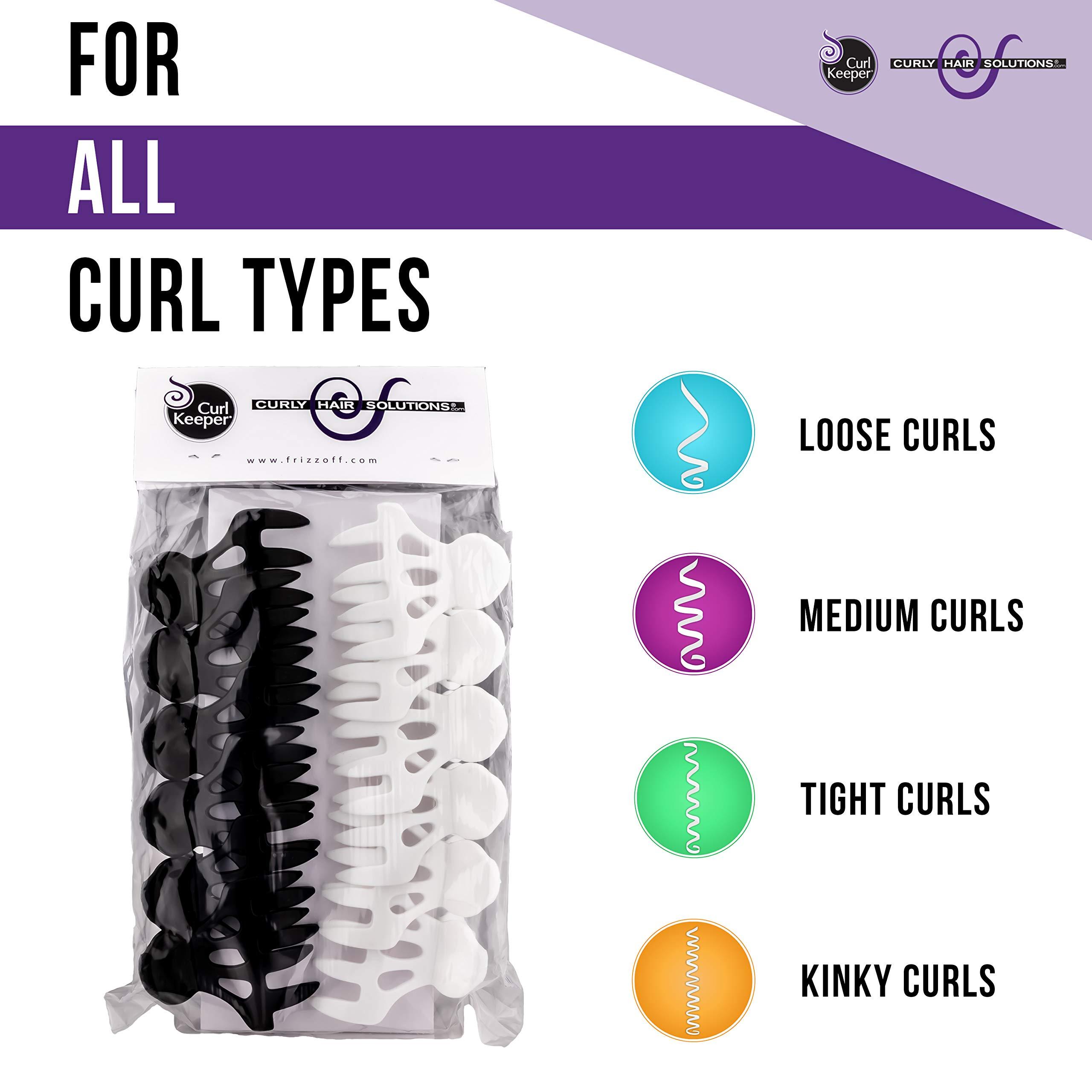 Curl Keeper Curl Keeper Claw Clips for Thick & Thin Hair, Roller Jaw Clamps (12-Pack) - Wide Teeth Medium Hair Clips for Women Supports & Creates Volume - Hair Styling Accessories are Lightweight & Easy to Clean