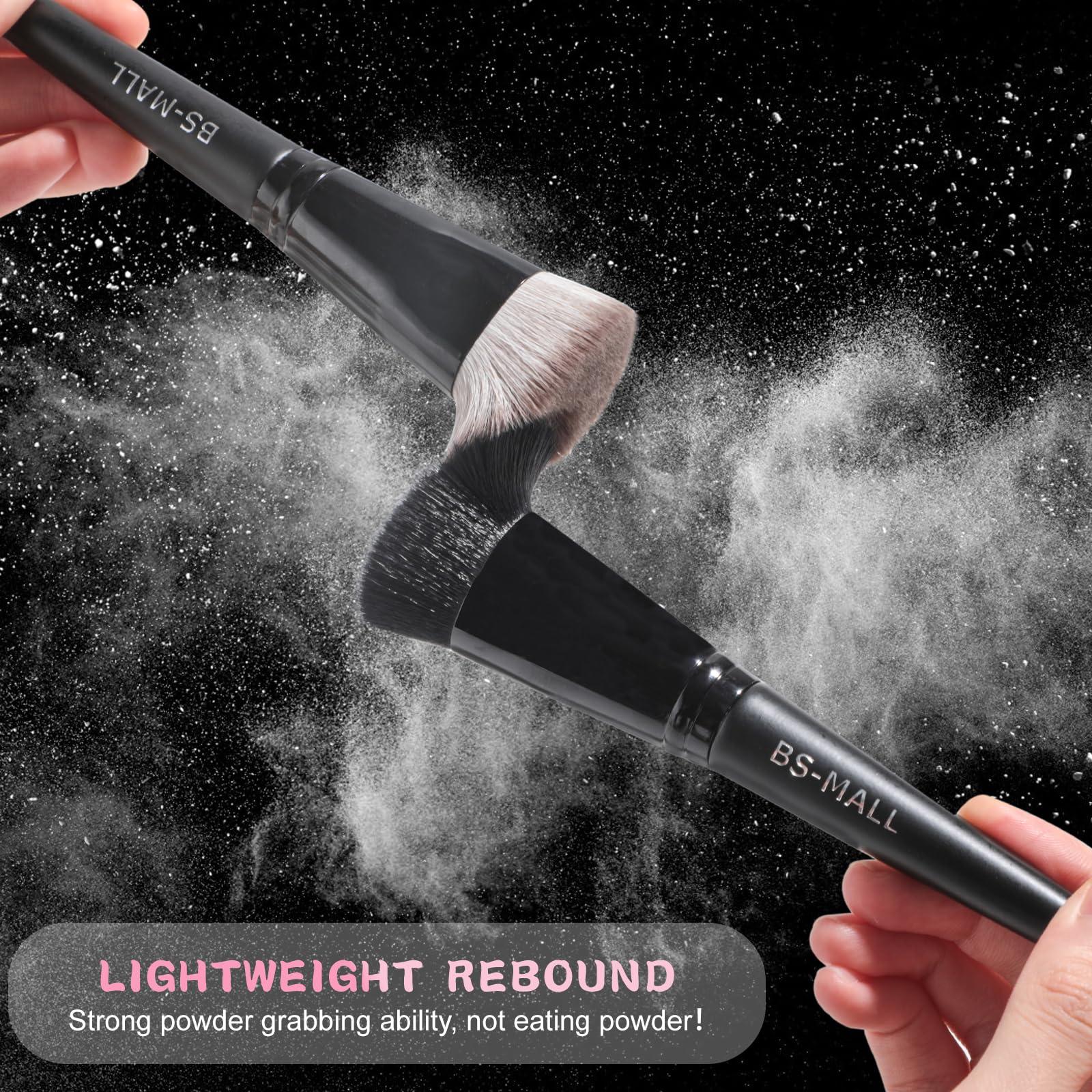 BS-MALL BS-MALL Foundation Makeup Brushes Pack of 2 Perfect Makeup Brushes for Home & Travel