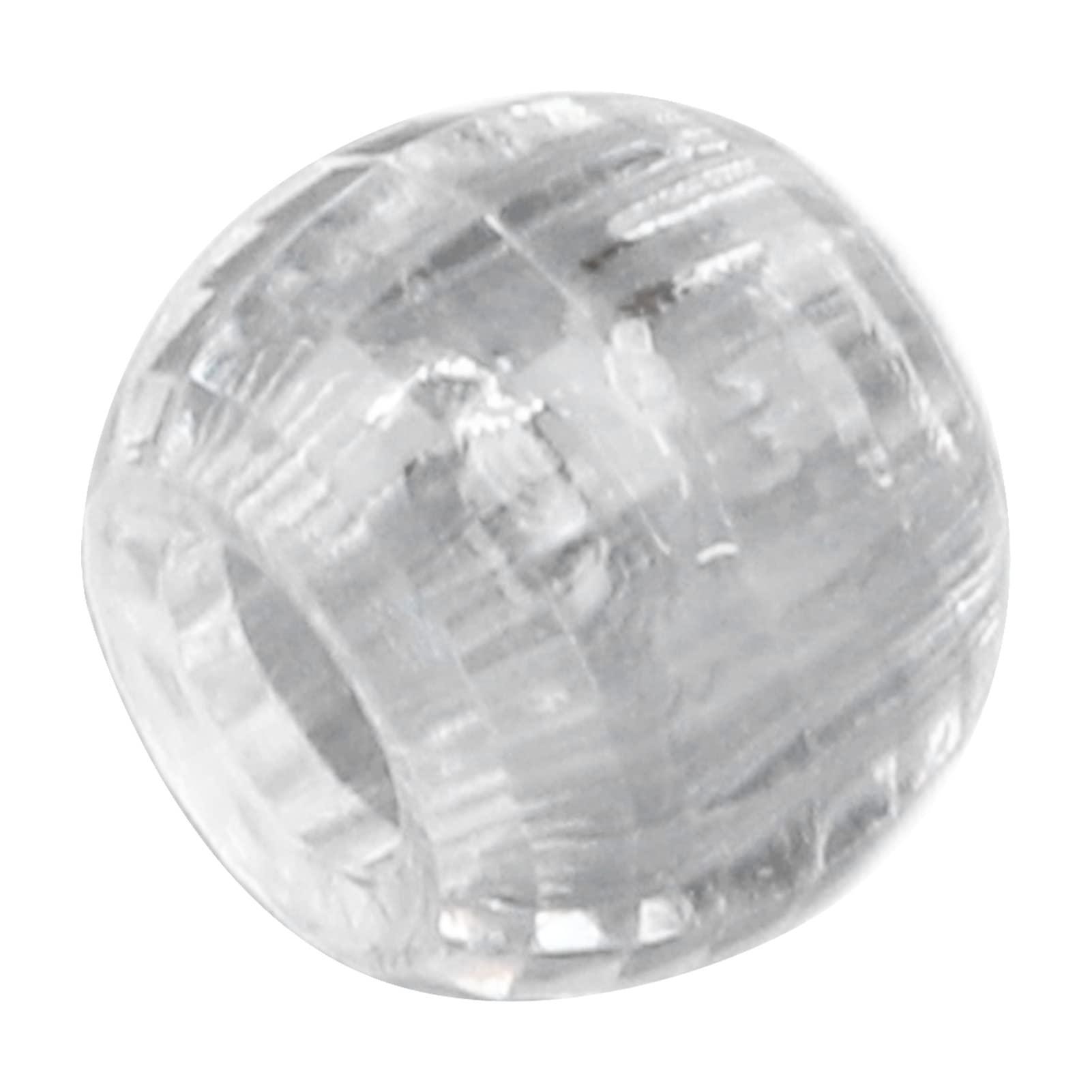 shenruifa Hair Braiding Beads, Beads for Hair, 100pcs Hair Braiding Beads Plastics Large Hole Section 12mm Dreadlocks Hair Braid Beads (Transparent)