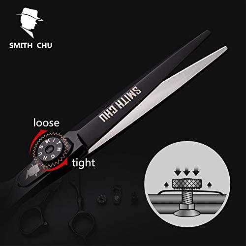 Smith Chu 6.0 Inch Professional Hair Cutting Shears/Scissors and Barber Thinning/Texturing Scissor with Scissor Bag and Hair Comb
