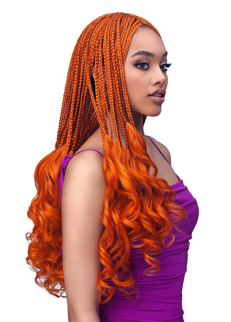 BOBBI BOSS Bobbi Boss Boss Pre-Stretched Braids 3X Knotless French Curl Braiding Hair 20\" (5 Pack, HOT PINK)