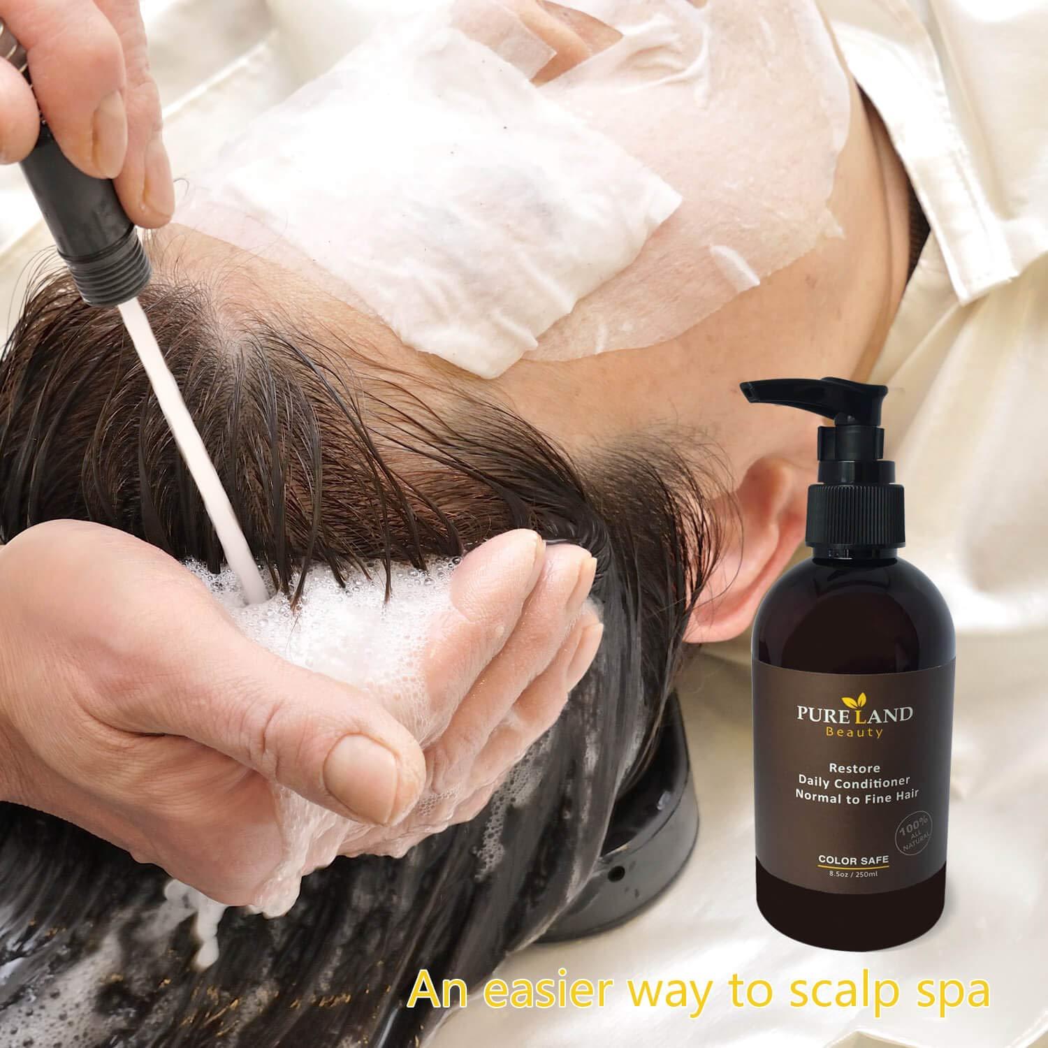 PURELAND Pureland Beauty Restore Daily Conditioner - Natural Hair Conditioner for Normal to Fine Hair - Sulfate-Free and Plant-Based - 8.5 oz