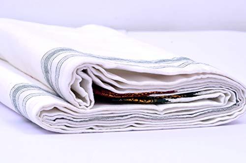 Generic Men\'s Cotton Handloom Lungi (White, 2 m) By Indian Collectible