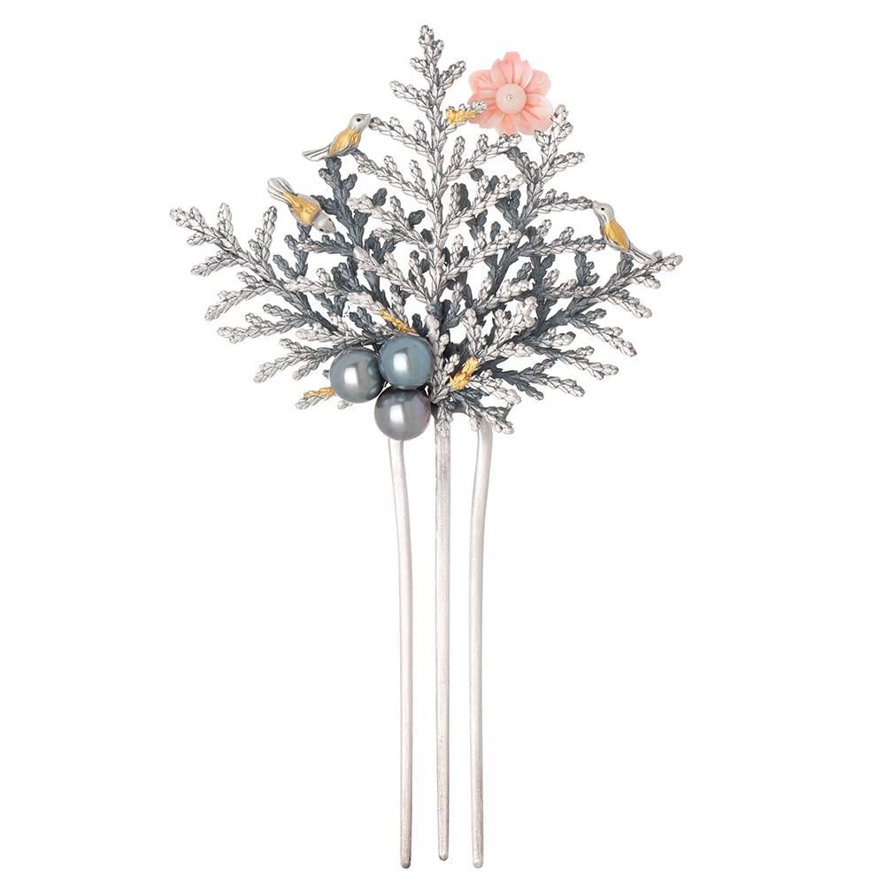 NASCHENKA Naschenka Binyeo Traditional Korean Hanbok Hair Pin Hair Sticks Silver Accessory Wedding Jewelry 1545530