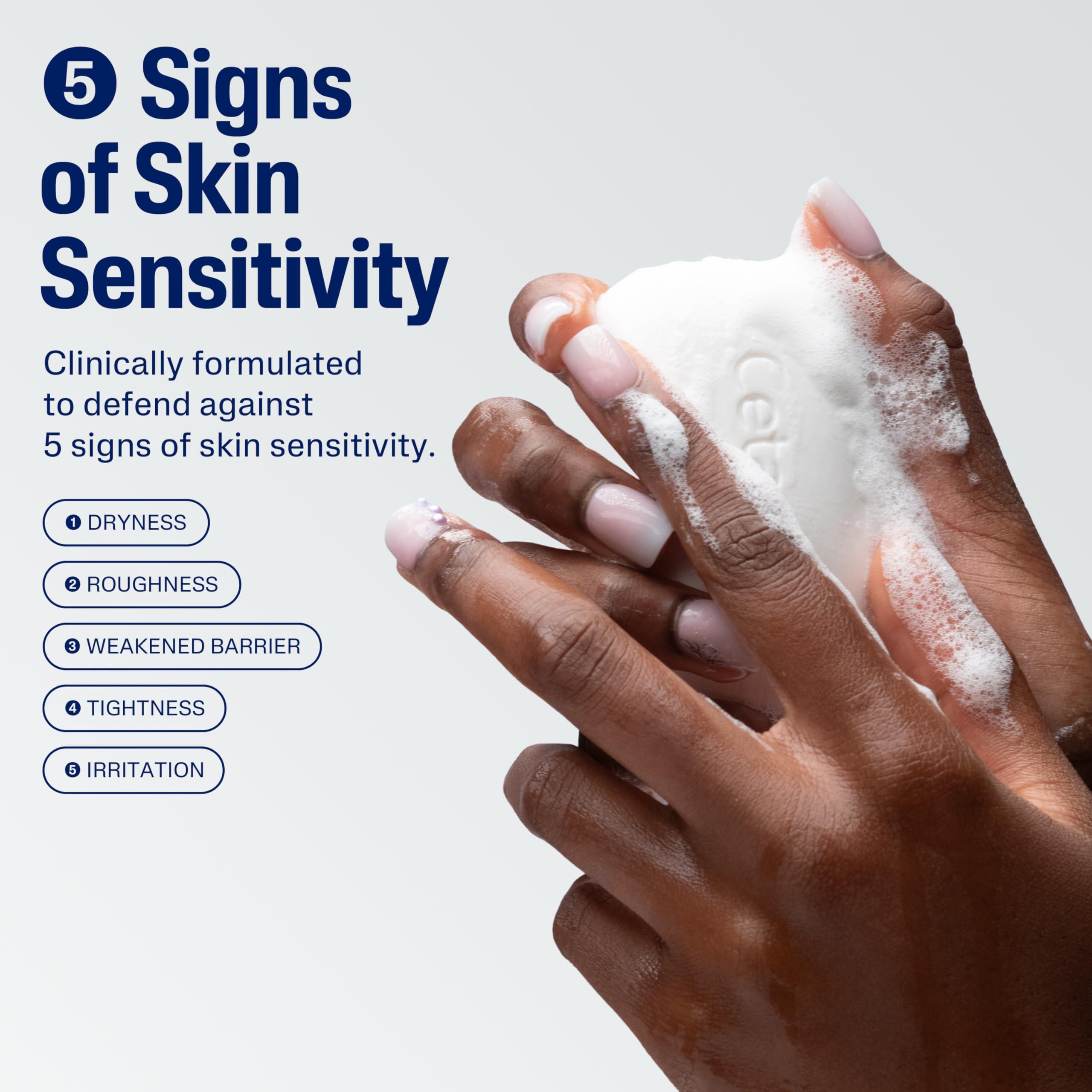 Cetaphil CETAPHIL Gentle Cleansing Bar, 4.5 oz Bar (Pack of 6), Nourishing Cleansing Bar For Dry, Sensitive Skin, Non-Comedogenic, (Packaging May Vary)