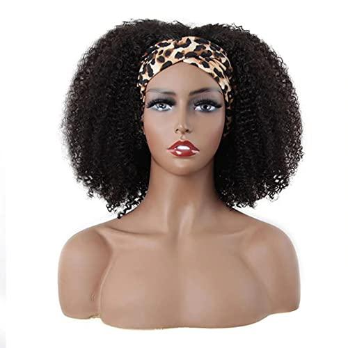 ISEE ISEE Hair Afro Kinky Curly Headband Wig Human Hair 180% Density Afro Wigs for Black Women Natural Curls 10A Glueless Human Hair Wigs (22 Inch)