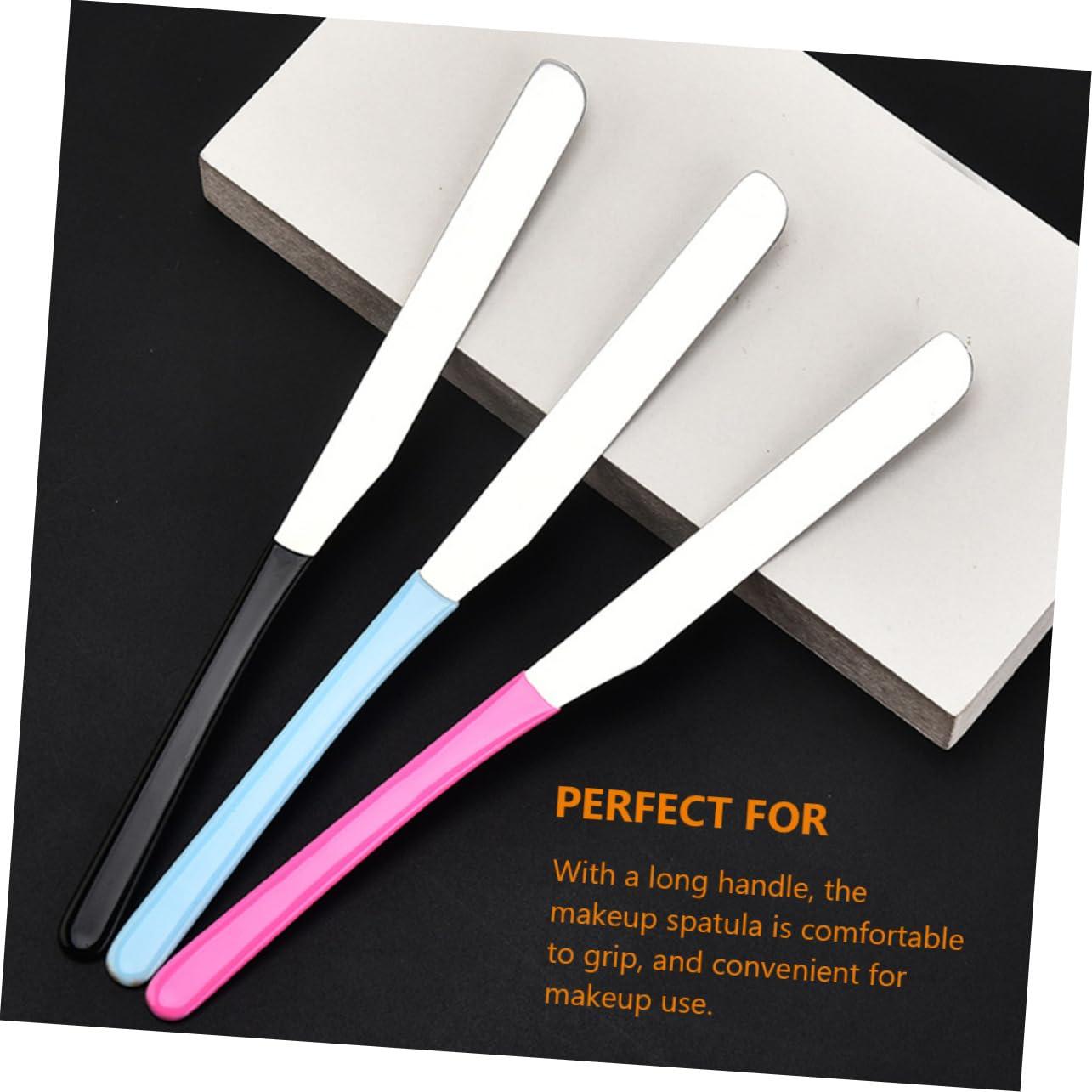 MAGICLULU MAGICLULU Cosmetic Mixing Makeup Spatula Double Foundation Makeup Stirring Tool Metal Makeup Spatula