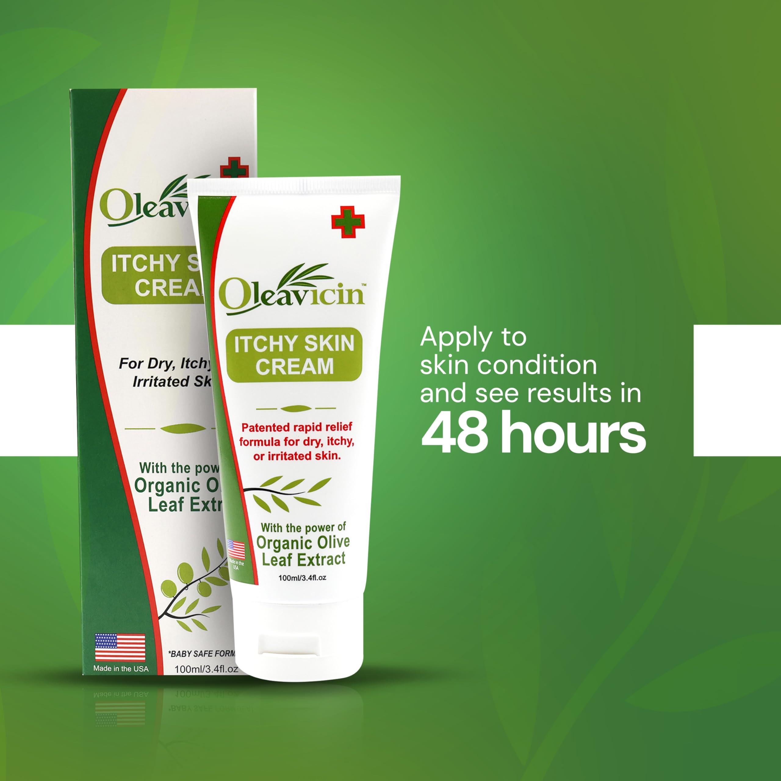 Oleavicin Oleavicin Extra Strength Anti Itch Cream for Dry Skin Relief - Anti Fungal Lotion for Itchy Skin - Fast Acting Anti Itch Cream for Lasting Itch Relief