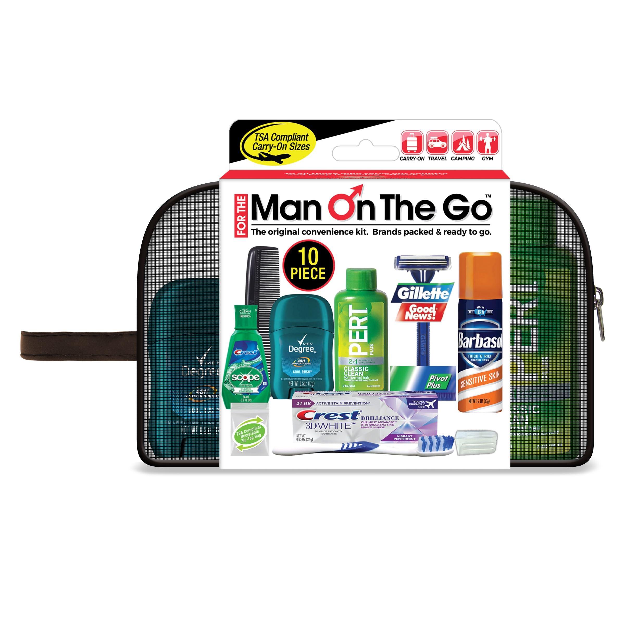 Convenience Kits International Convenience Kits “Man On The Go” Premium 10-Piece Travel Kit