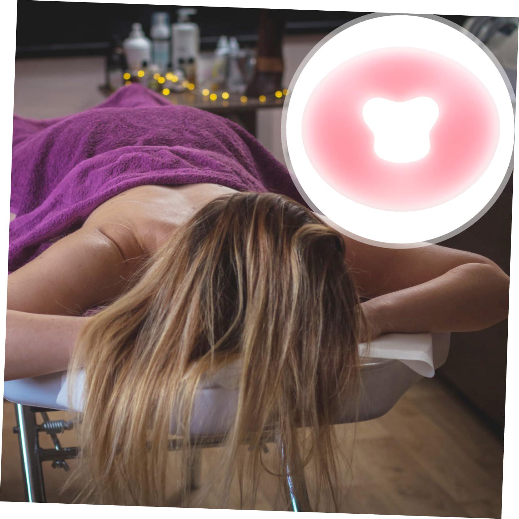 Angoily Angoily Beauty Salon Silicone Pillow Pillows Sleeper Massage Facial Cradle Covers And Neck Massage Face Low Profile Pillow Wrinkle Foldable Massage Bed Headrest Massager Natural Latex Pink