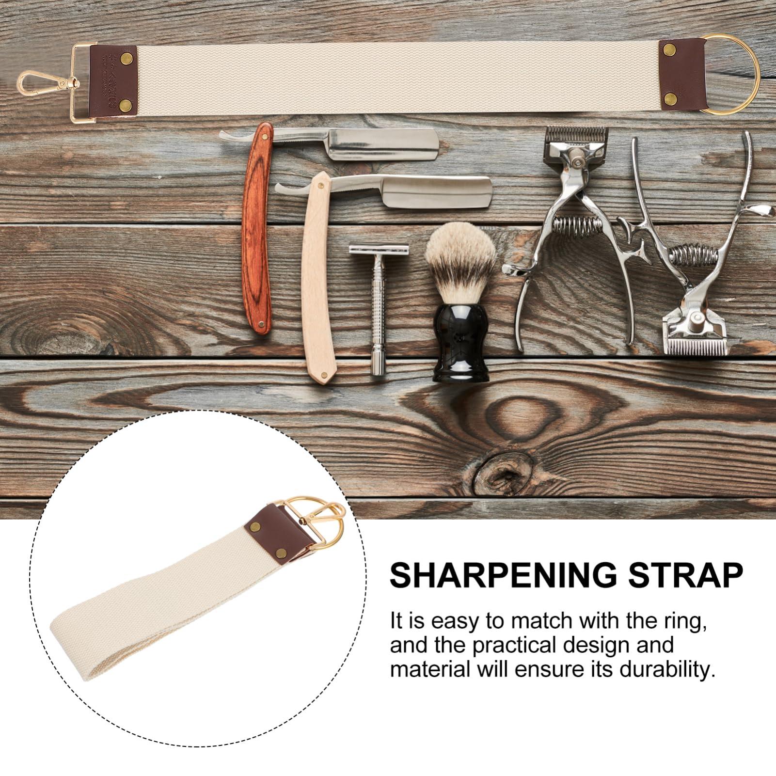 Didiseaon Didiseaon 3pcs Barber Razor Sharpener for Straight Razor Old Fashion Straps to Sharpen Blades Canvas Sharpening Strop