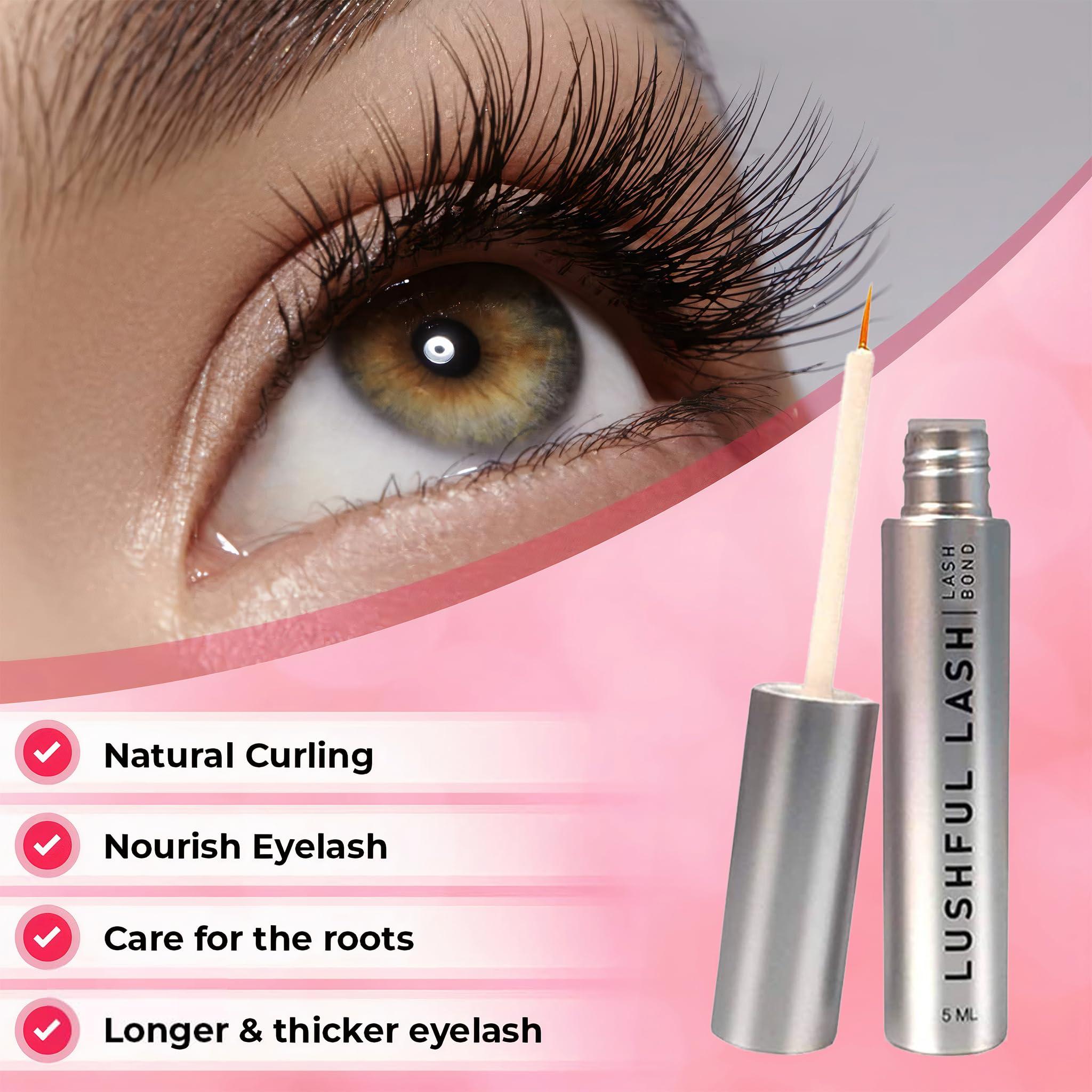Lushful Lash Lushful Lash Advanced Eyelash Conditioner Growth Serum for Thicker, Longer, Healthier and Fuller Eyelash, Clinic Developed Formula, Enhancer and Lengthener - Friendly to Skin and Cruelty Free (5 ML)