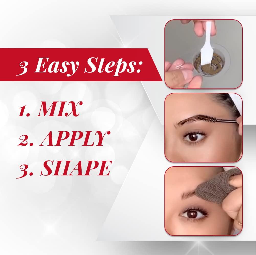 Ardell Ardell Brow Tint Kit Light Brown - Semi-Permanent Eyebrow Dye, Long-Lasting Brow Color with Natural Extracts, Complete Eyebrow Tint Set, 1 Pack