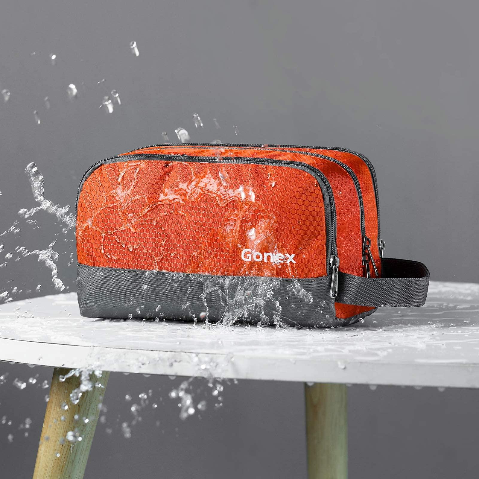 Gonex Gonex Travel Toiletry Bag for Men, Nylon Shaving Dopp Kit Bag, Orange Rolling Duffle Bag with Wheels, 70L Roller Duffel Bag 25 inch,Navy